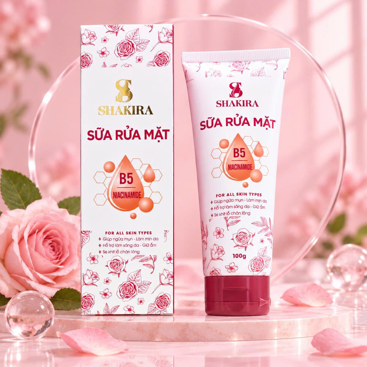 Sữa Rửa Mặt Ngừa Mụn, Sáng Da Shakira Đăng Dương (100g)